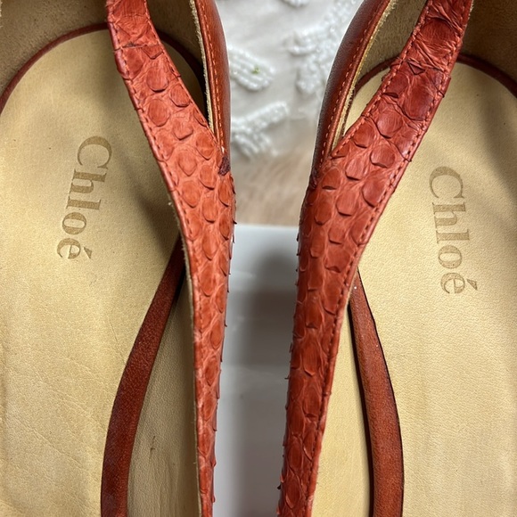 CHLOÉ PYTHON VINTAGE HEELS - Picture 10 of 11